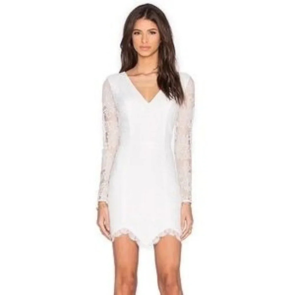 NWT NBD Revolve Look Back At It White Lace Dress-sz Small - Picture 1 of 11